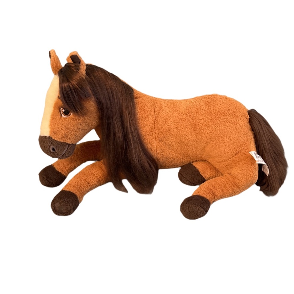 Large Dreamworks Animation Spirit Horse Plush Toy 18” Brown Stuffed Animal